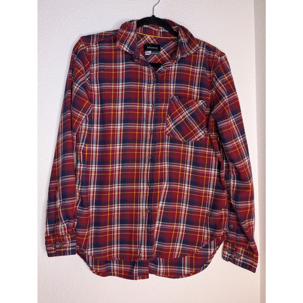 Marmot Women's Plaid Button down Lightweight Flannel M Gorpcore Outdoor Camping